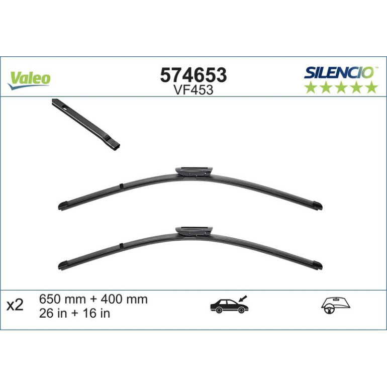 VM453 VALEO Silencio X.TRM Wischer 574653 VM453 VALEO Silencio X.TRM Wischer 574653