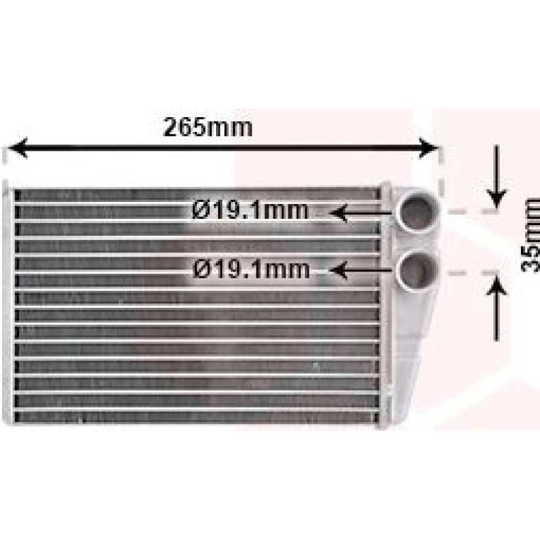 VAN WEZEL Wärmetauscher, Innenraumheizung 43006354 VAN WEZEL Wärmetauscher, Innenraumheizung 43006354