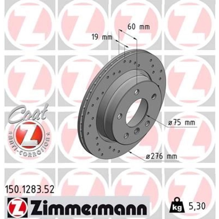 11 482 025 Sport Bremsscheibe HA Sport 150.1283.52 11 482 025 Sport Bremsscheibe HA Sport 150.1283.52