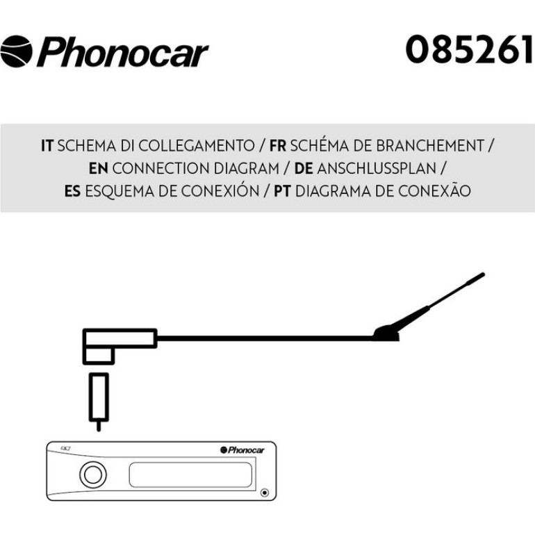 Phonocar Antennen-Adapter ISO-DIN 085261