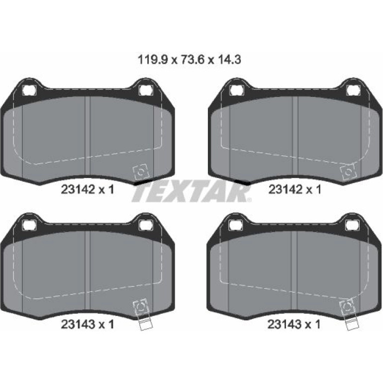 Bremsbelagsatz Nissan P. 350 Z 3.5 02 2314201 Bremsbelagsatz Nissan P. 350 Z 3.5 02 2314201