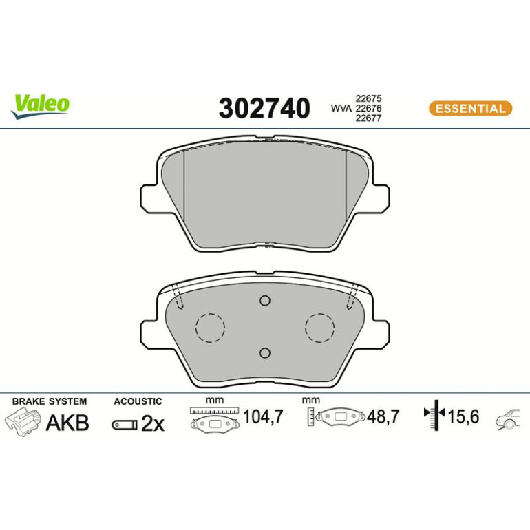 VALEO Bremsbeläge 302740 VALEO Bremsbeläge 302740