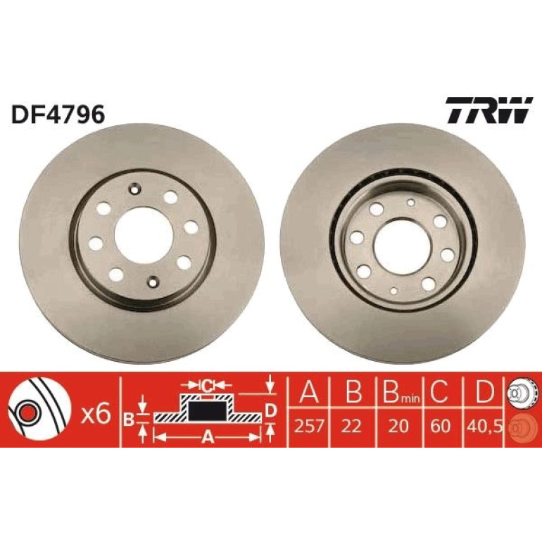 Bremsscheibe Fiat P. Grande Punto 0,9-1,4 05 DF4796 Bremsscheibe Fiat P. Grande Punto 0,9-1,4 05 DF4796