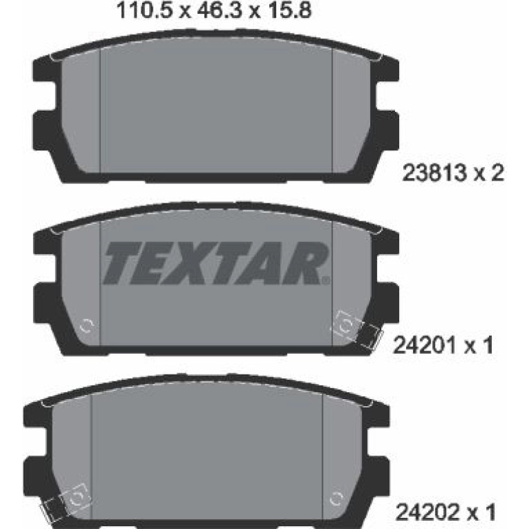 Bremsbelagsatz Hyundai T. Terraca 2381301 Bremsbelagsatz Hyundai T. Terraca 2381301