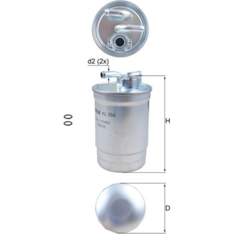 MAHLE Kraftstofffilter KL 554D MAHLE Kraftstofffilter KL 554D