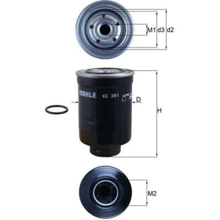 MAHLE Kraftstofffilter KC 261D