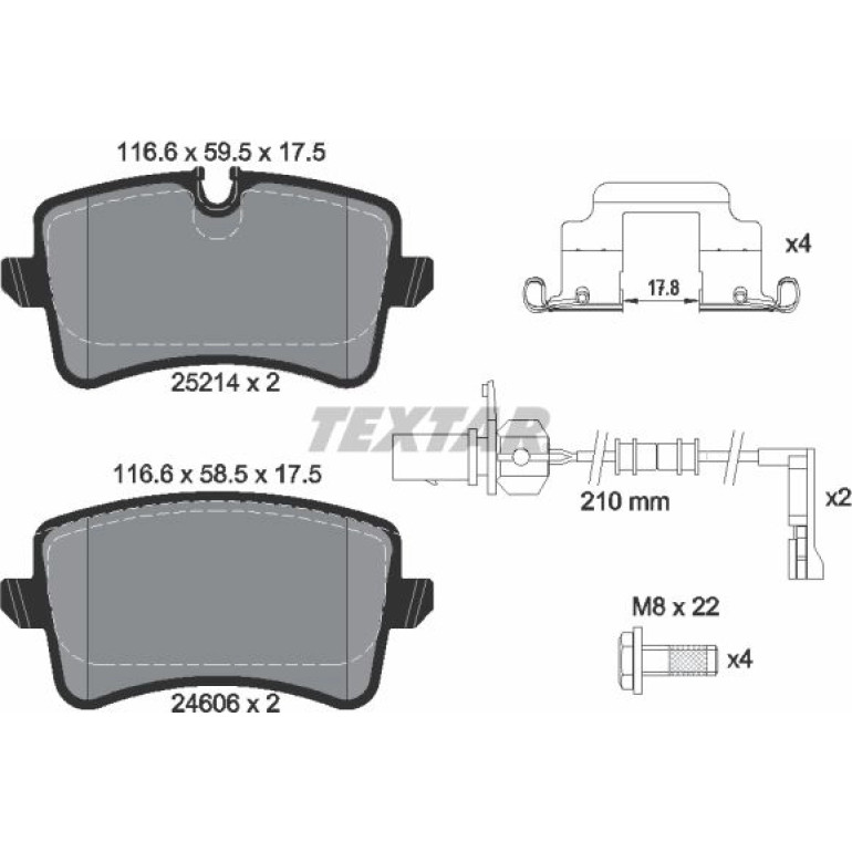 Bremsbelagsatz Vw T. A6/A7 11- Scheibe 330Mm 1 Sensor 2521402 Bremsbelagsatz Vw T. A6/A7 11- Scheibe 330Mm 1 Sensor 2521402