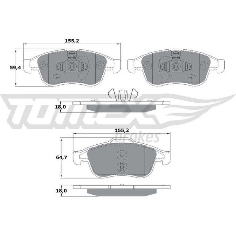 TOMEX brakes Bremsbelagsatz, Scheibenbremse TX 16-41