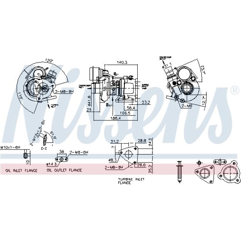 NISSENS Turbolader 93141 NISSENS Turbolader 93141