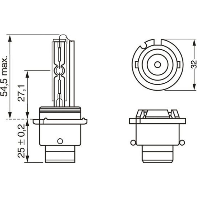 D2R 85V 35W XENON P32D-3 1987302903