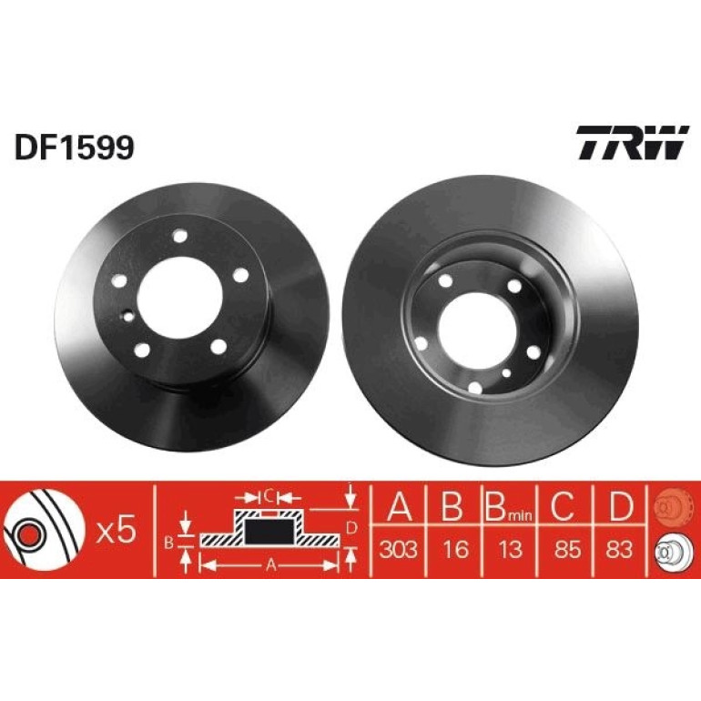 Bremsscheibe Db P. W460 G-Klasse DF1599 Bremsscheibe Db P. W460 G-Klasse DF1599