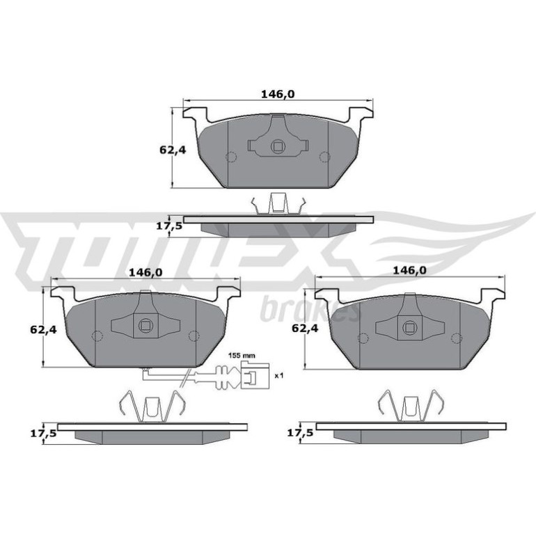 TOMEX brakes Bremsbelagsatz, Scheibenbremse TX 17-03 TOMEX brakes Bremsbelagsatz, Scheibenbremse TX 17-03