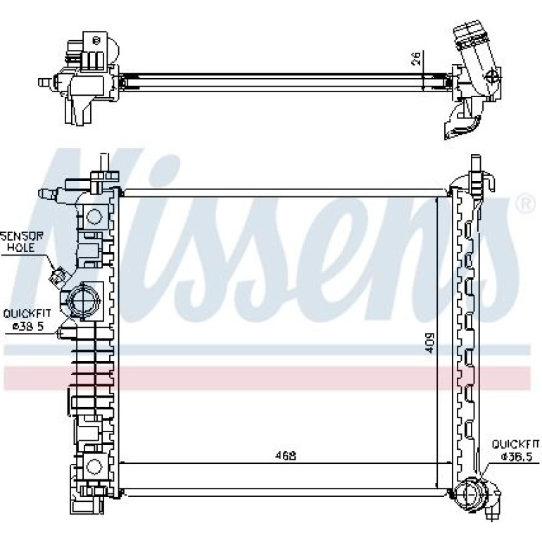 Wasserkühler PKW 630735 Wasserkühler PKW 630735