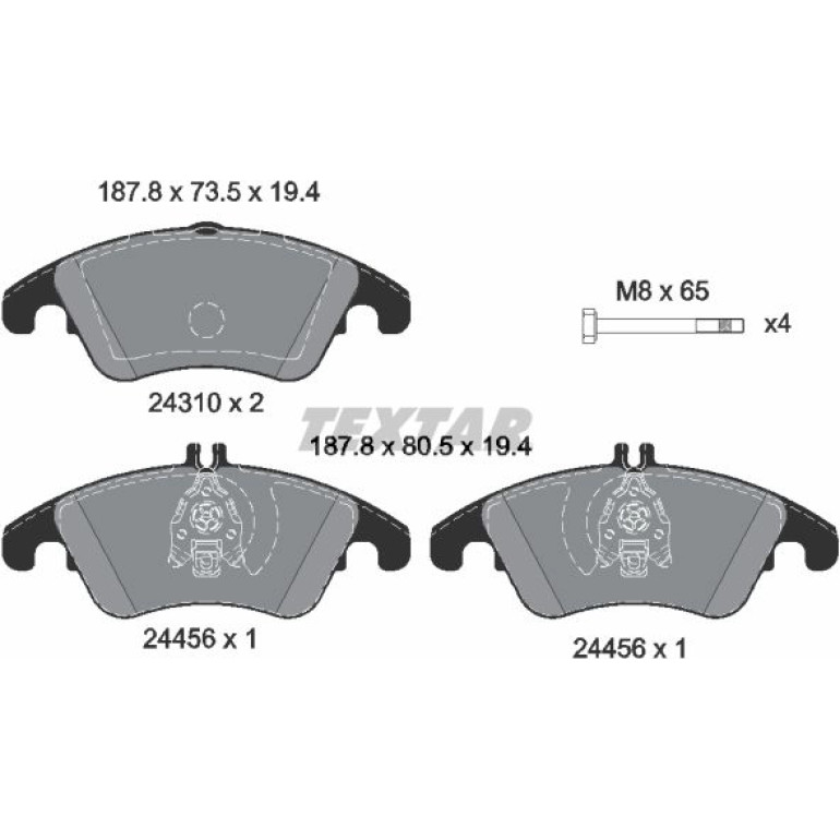 Bremsbelagsatz Db P. W204 280-350/W212/Cls 2431001 Bremsbelagsatz Db P. W204 280-350/W212/Cls 2431001