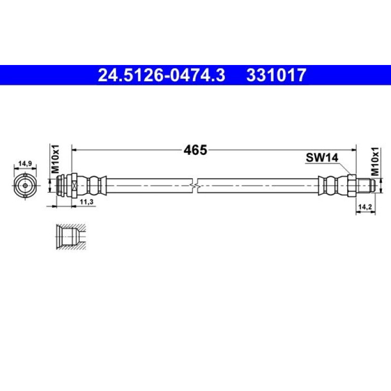 Bremsschlauch 24.5126-0474.3 Bremsschlauch 24.5126-0474.3