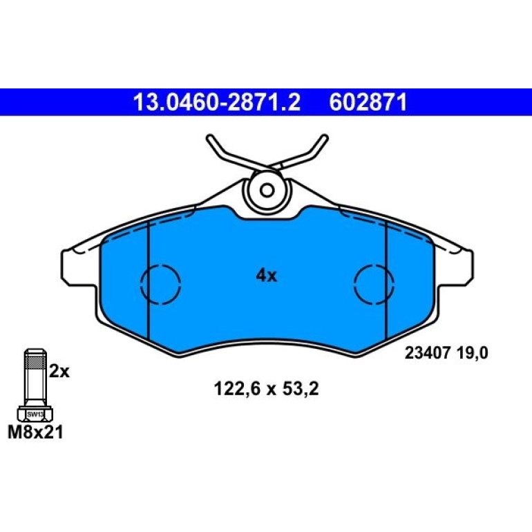 Bremsbelagsatz Citroen P. C2/C3 1.1-1.4 02 13.0460-2871.2 Bremsbelagsatz Citroen P. C2/C3 1.1-1.4 02 13.0460-2871.2