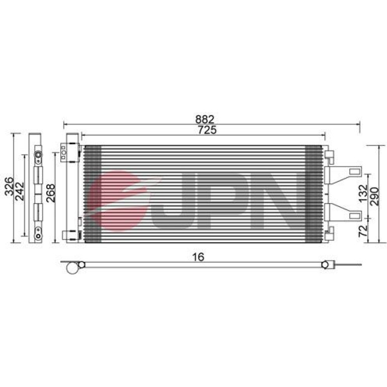 JPN Kondensator, Klimaanlage 60C9094-JPN JPN Kondensator, Klimaanlage 60C9094-JPN
