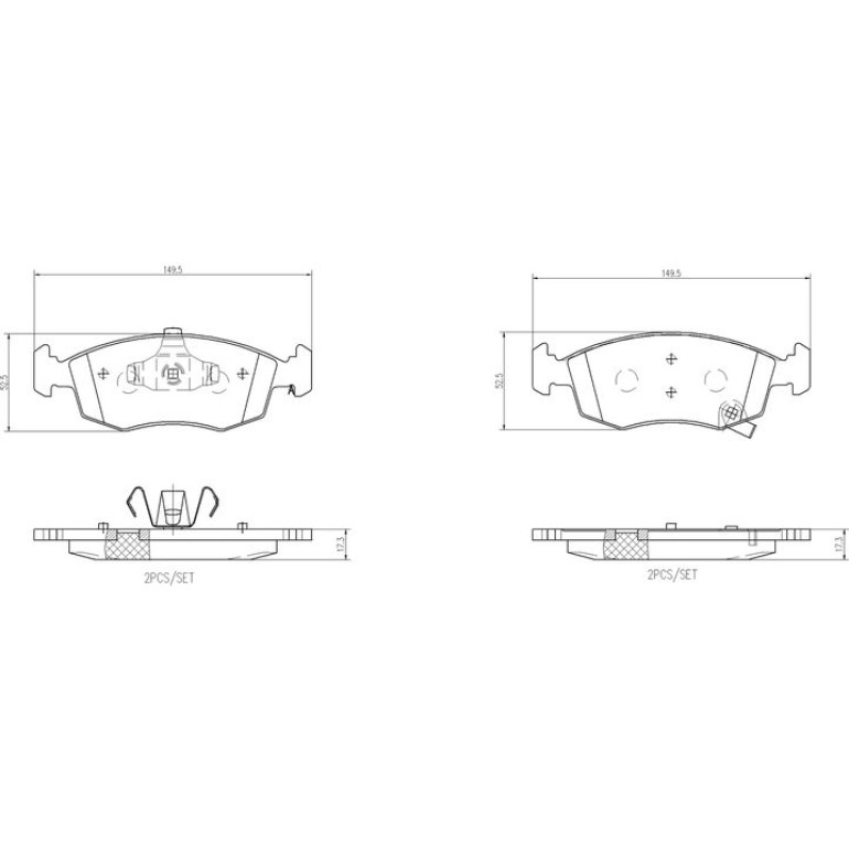 BREMBO Bremsklötze VA P 11 031