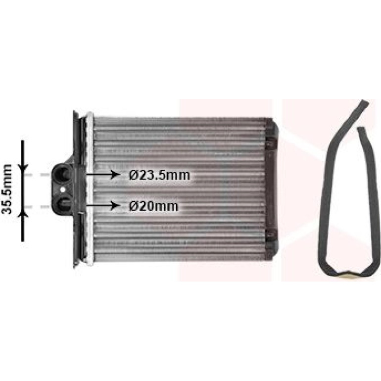 VAN WEZEL Wärmetauscher, Innenraumheizung 37006217