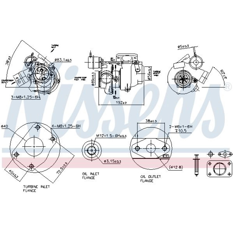 NISSENS Turbolader 93040 NISSENS Turbolader 93040