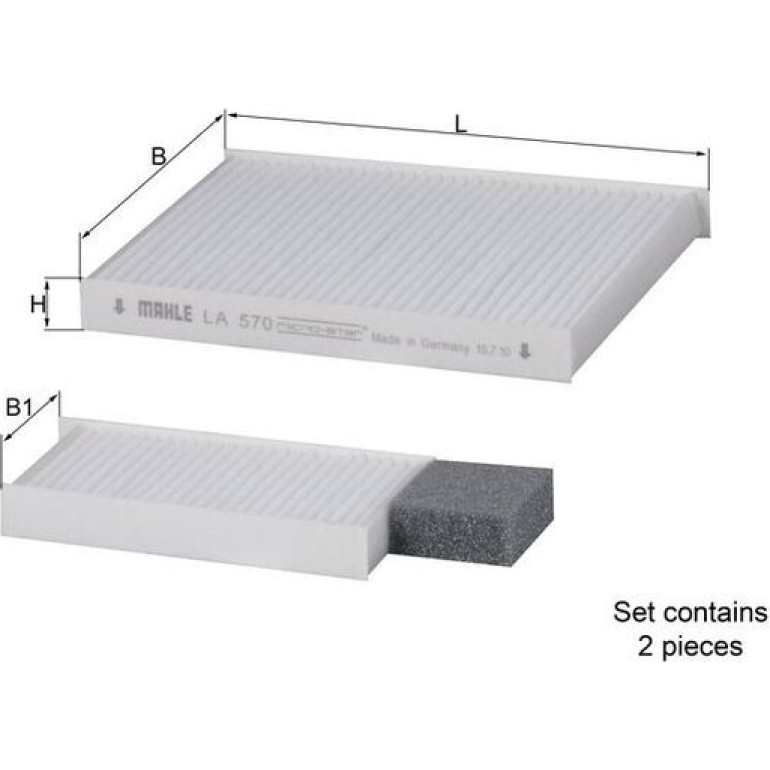 MAHLE Filter, Innenraumluft LA 570/S