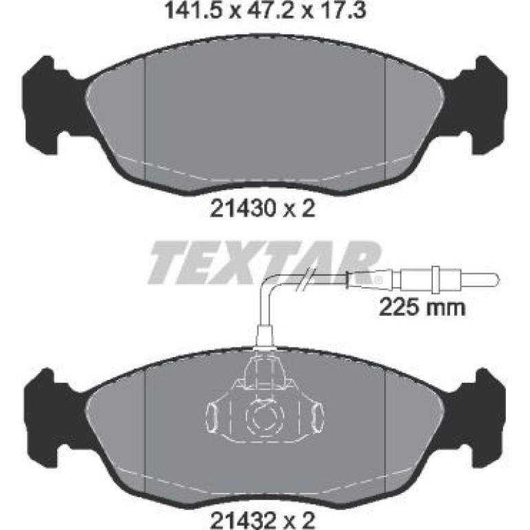 Bremsbelagsatz Peugeot S. 306 2143001 Bremsbelagsatz Peugeot S. 306 2143001