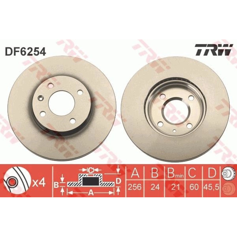 97 481 008 Bremsscheibe VA DF6254