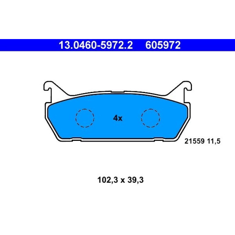 ATE Bremsbeläge 13.0460-5972.2 ATE Bremsbeläge 13.0460-5972.2