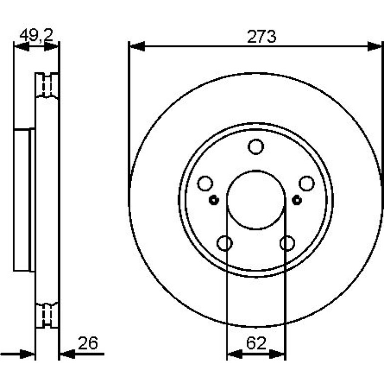 Bremsscheibe VA 0 986 479 425 Bremsscheibe VA 0 986 479 425