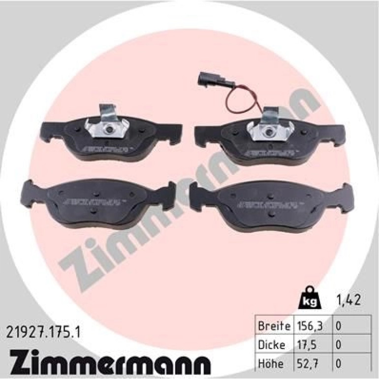 ZIMMERMANN Bremsbeläge 21927.175.1