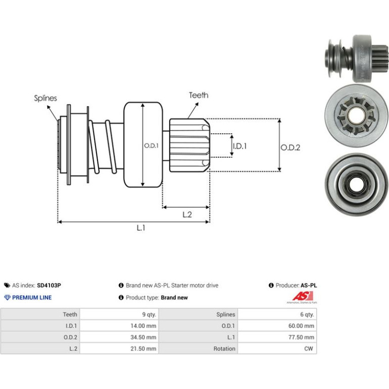 AS-PL Freilauf SD4103P AS-PL Freilauf SD4103P