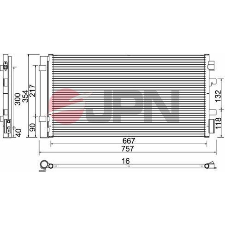 JPN Kondensator, Klimaanlage 60C9128-JPN JPN Kondensator, Klimaanlage 60C9128-JPN