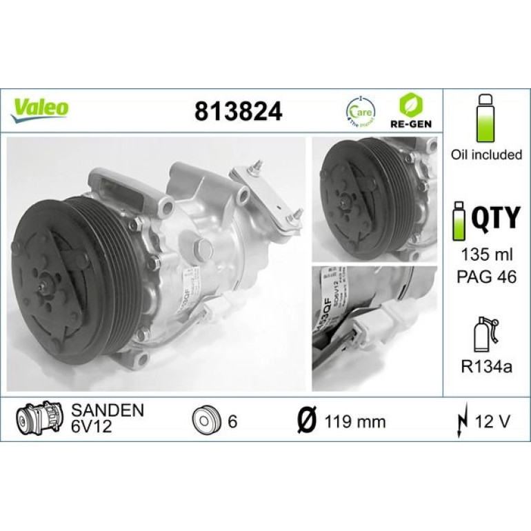 VALEO Kompressor 813824 VALEO Kompressor 813824