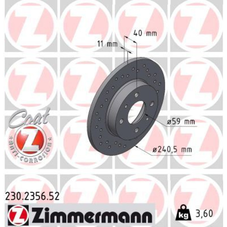 40 481 013 Sport Bremsscheibe HA Sport 230.2356.52 40 481 013 Sport Bremsscheibe HA Sport 230.2356.52