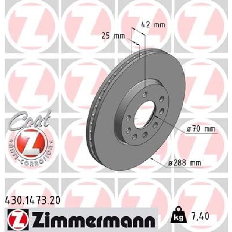 ZIMMERMANN Bremsscheibe 430.1473.20 ZIMMERMANN Bremsscheibe 430.1473.20