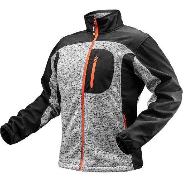 Strick-Sweatshirt Mit Verstärktem Softshell-Stoff, Größe M 81-555-M Strick-Sweatshirt Mit Verstärktem Softshell-Stoff, Größe M 81-555-M
