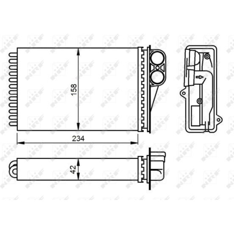 Wärmetauscher, Innenraumheizung 54304 Wärmetauscher, Innenraumheizung 54304