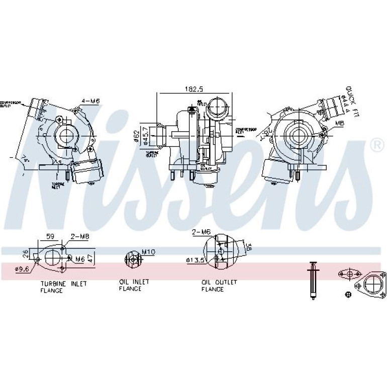 NISSENS Turbolader 93450 NISSENS Turbolader 93450