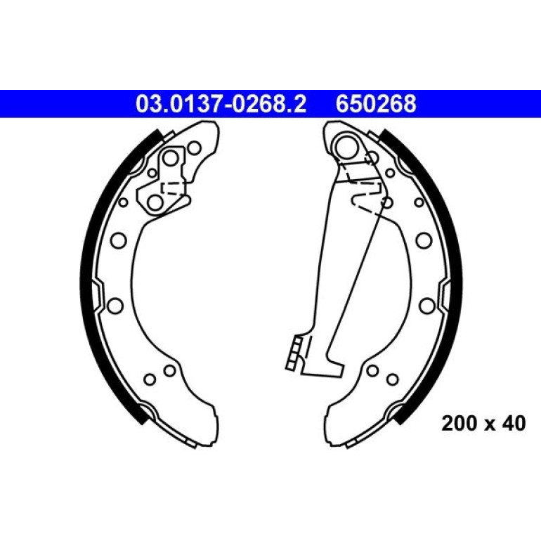 Bremsbackensatz 03.0137-0268.2 Bremsbackensatz 03.0137-0268.2