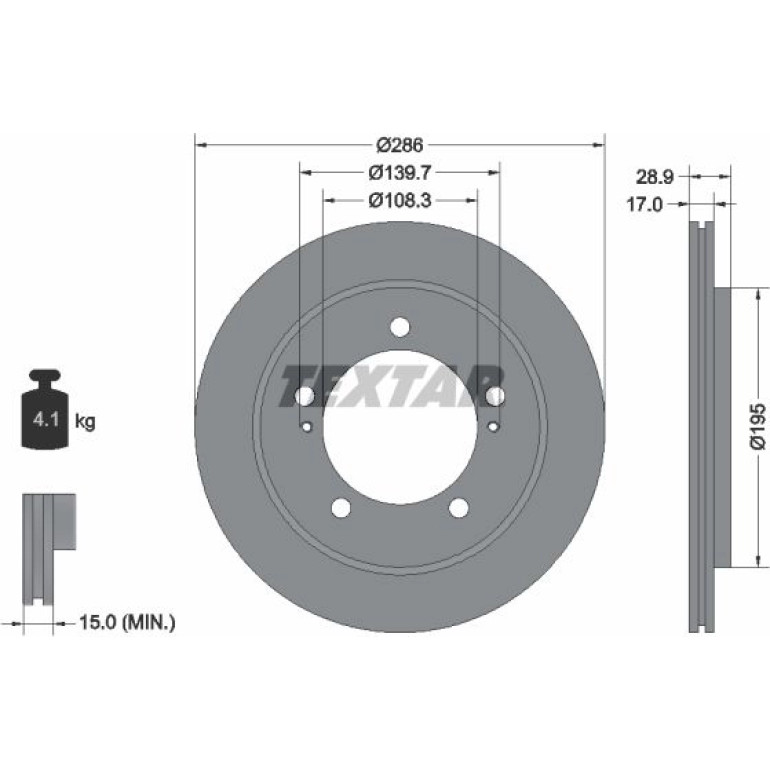 Bremsscheibe Suzuki P. Vitara 98-03 1.6/2.0 286Mm 92136800 Bremsscheibe Suzuki P. Vitara 98-03 1.6/2.0 286Mm 92136800