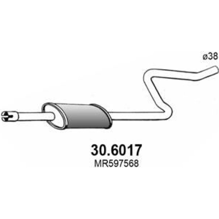 Mittelschalldämpfer 30.6017