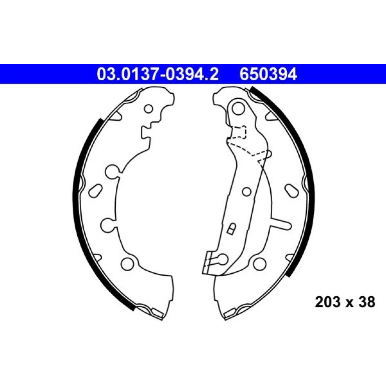 Bremsbackensatz 03.0137-0394.2