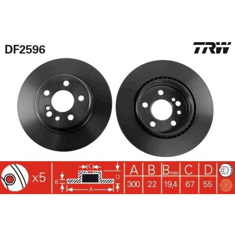 Bremsscheibe Db T. W140 420 DF2596 Bremsscheibe Db T. W140 420 DF2596