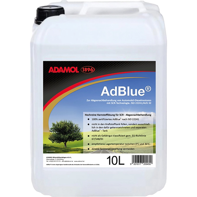 AdBlue® von ADAMOL Harnstofflösung 10l Kanne mit Ausgießer 90140145