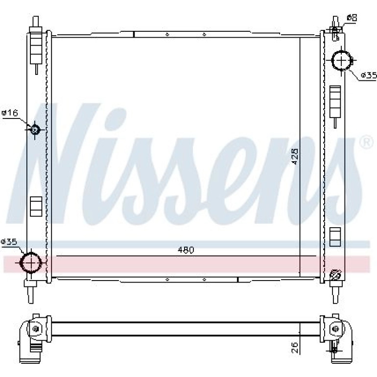 Wasserkühler PKW 68746 Wasserkühler PKW 68746