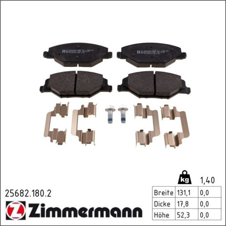ZIMMERMANN Bremsbeläge 25682.180.2 ZIMMERMANN Bremsbeläge 25682.180.2