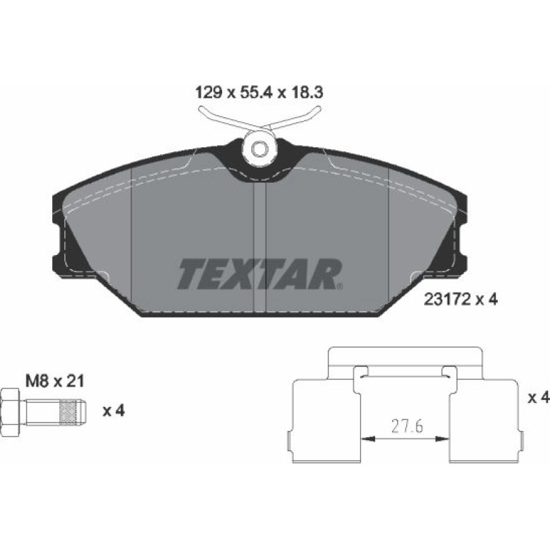 Bremsbelagsatz Renault P. Laguna 99-01/Megane/Scenic 97-03 2317203 Bremsbelagsatz Renault P. Laguna 99-01/Megane/Scenic 97-03 2317203