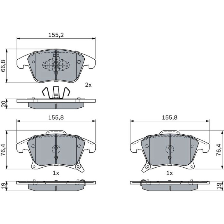 Bremsbelag 0 986 424 445 Bremsbelag 0 986 424 445