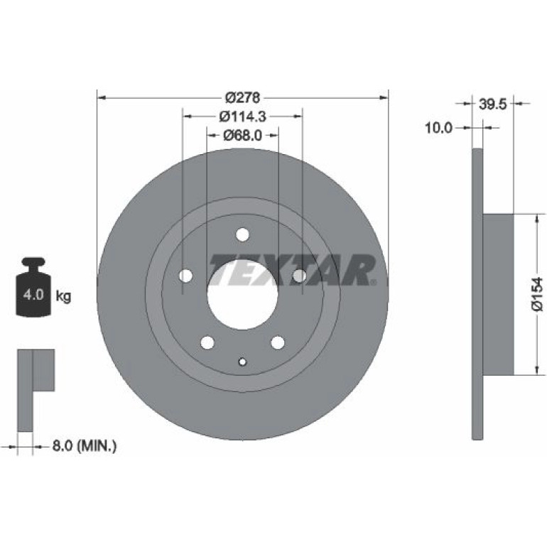 Bremsscheibe Mazda T. 6 2.0-2.5 12 92254703