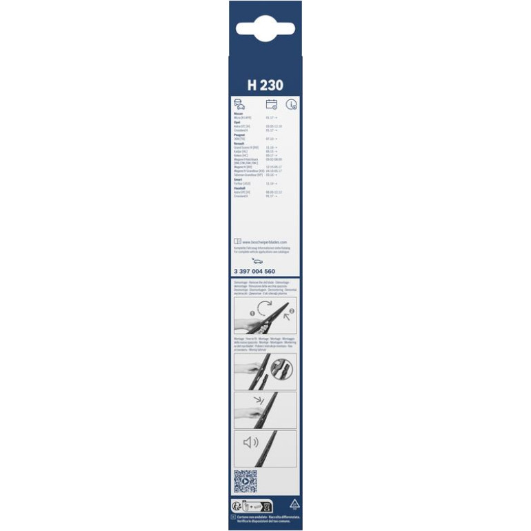 Bosch Wischerblatt H230 3397004560 Bosch Wischerblatt H230 3397004560